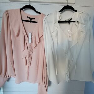 Two WHBM Ruffle Blouse Bundle (2)